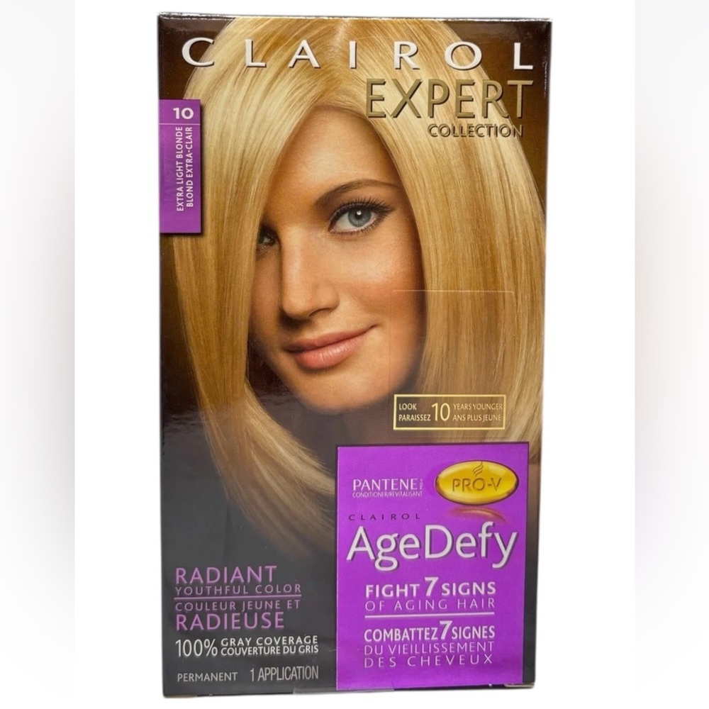 Clairol Expert Age Defy 10 Extra Light Blonde Hair Dye Color Pantene
